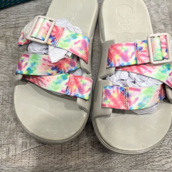 Chaco Light Tie Dye Chillos Slip On Slides Size 6 US $50 - Picture 3 of 7